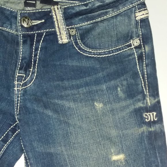 Miss Me Women's  M series   X1022BL/boot Blue Jeans - Picture 2 of 10